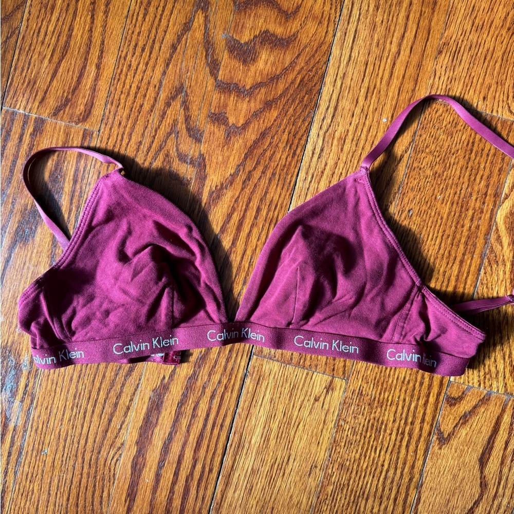 Calvin Klein Women's Burgundy Bralette